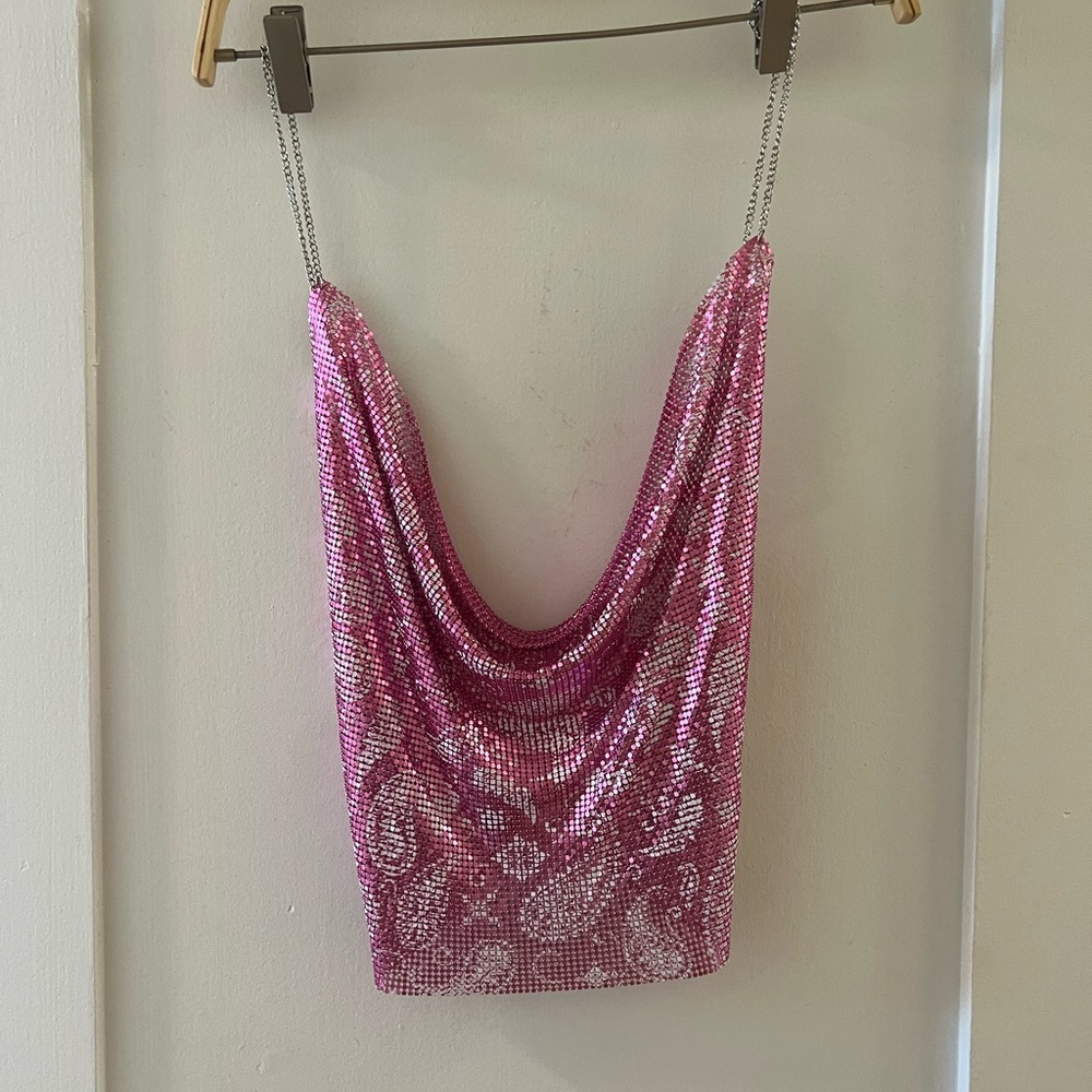 Pink Chainmail Top